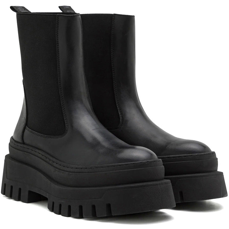 Steve Madden μαύρο δερμάτινο μποτάκι Cassandra