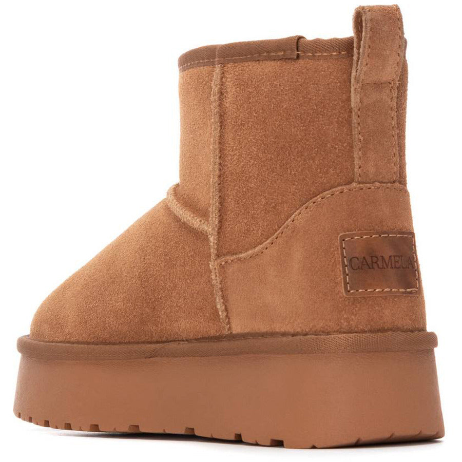 Carmela καμελ short δερμάτινο Australian Boot 162632