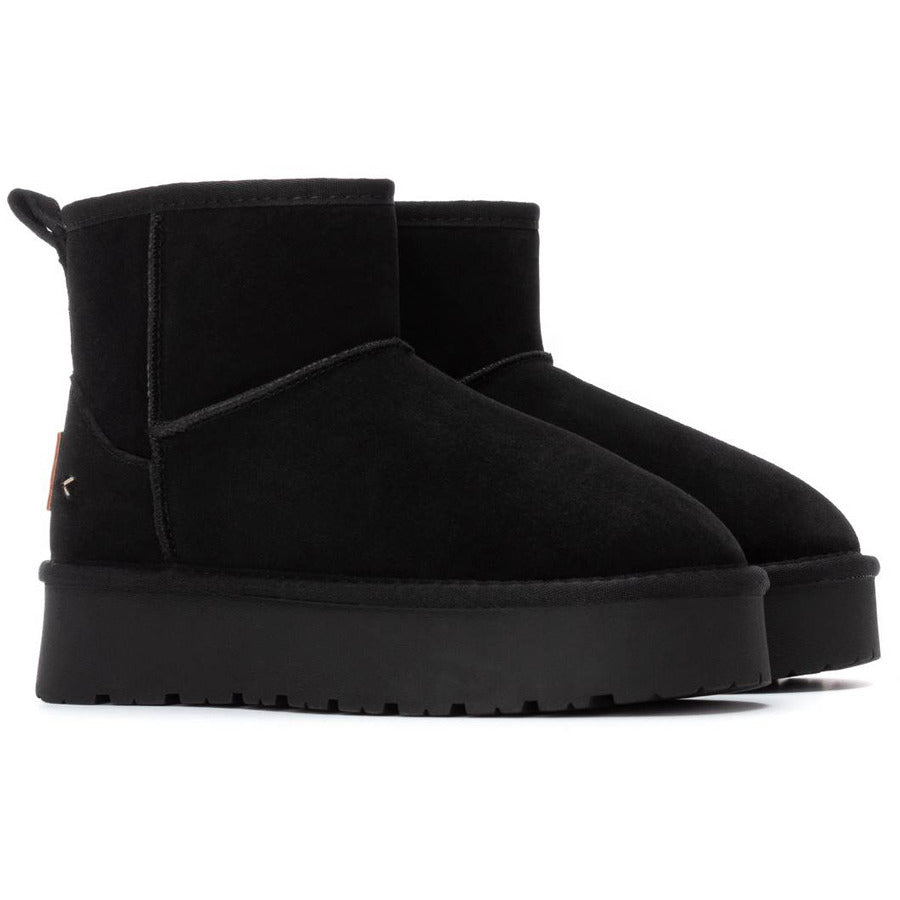 Carmela μαύρο short δερμάτινο Australian Boot 162632