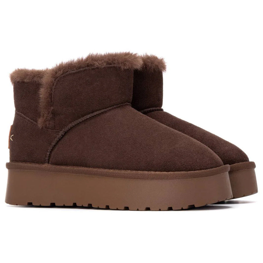 Carmela καφέ δερμάτινο Australian Boot 162633