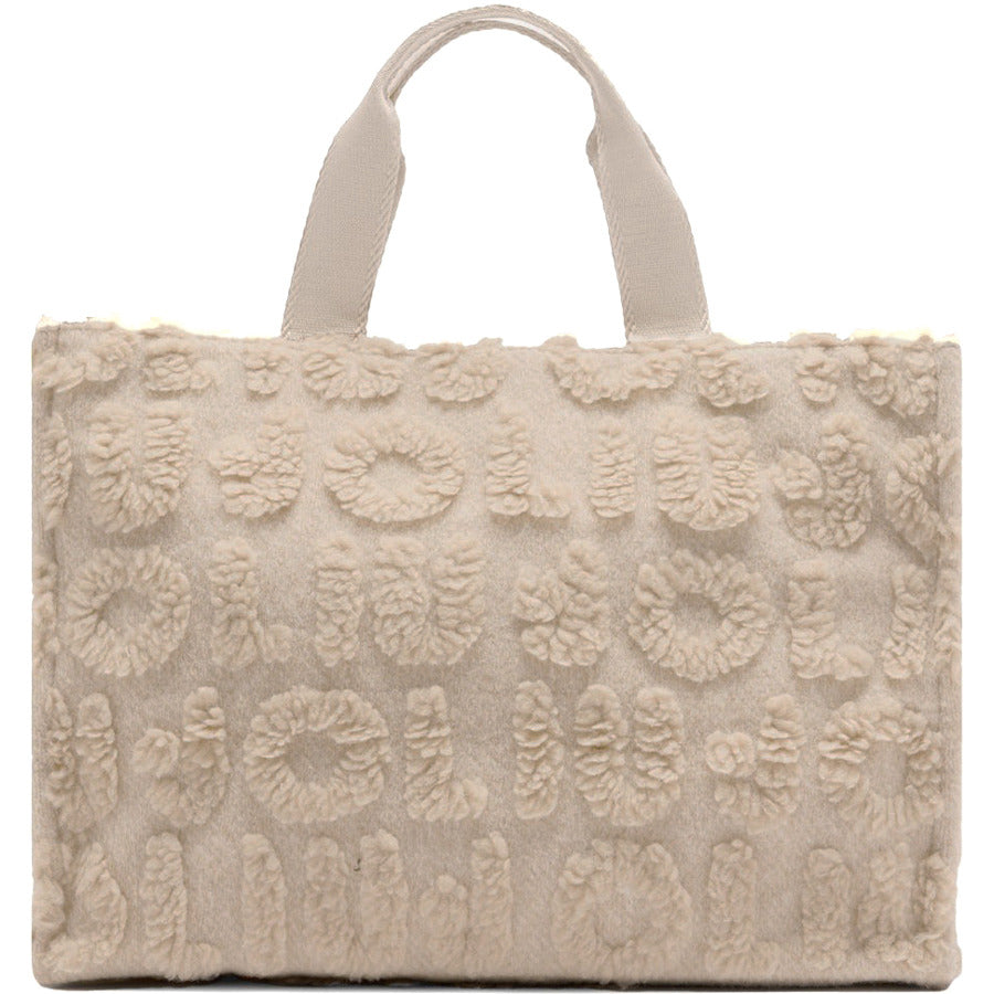 LIU JO μπεζ shopping bag 2F5027 LOGO