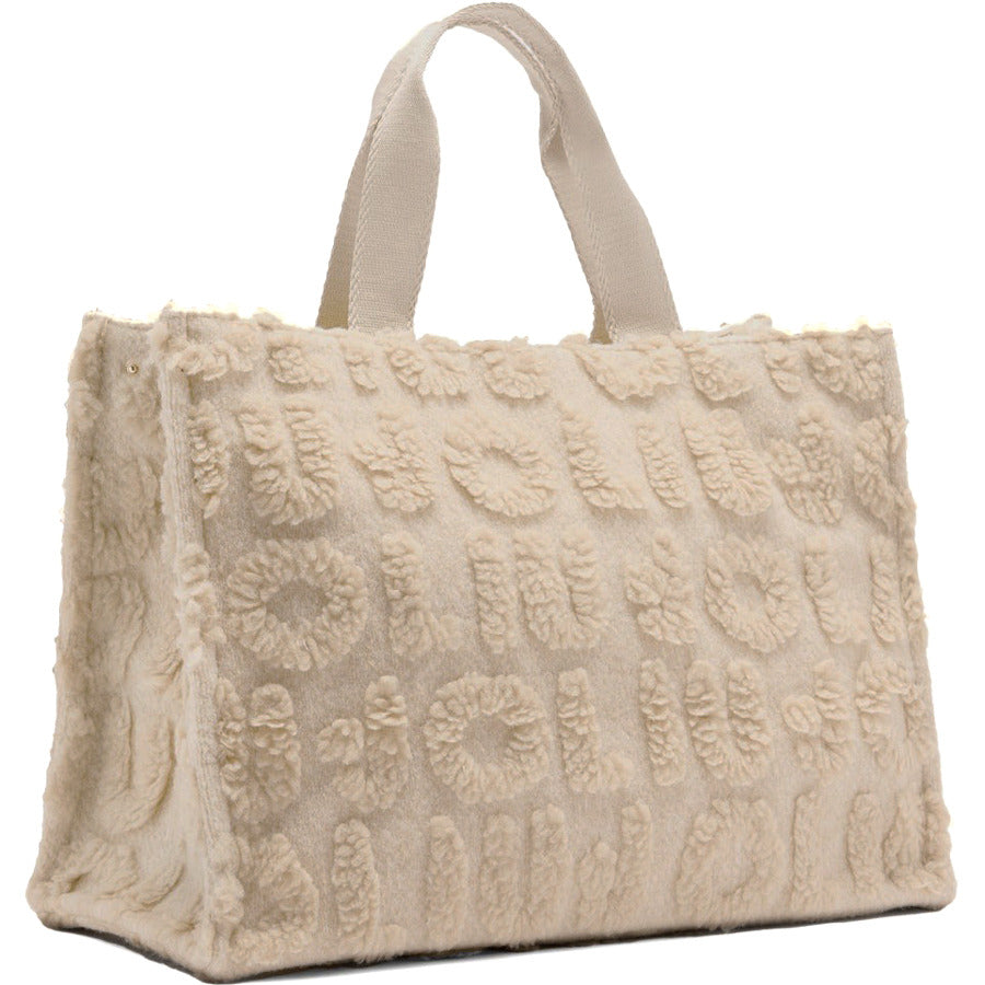 LIU JO μπεζ shopping bag 2F5027 LOGO