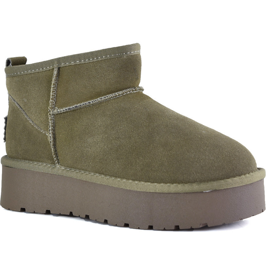 Χακί δίπατο δερμάτινο Australian Boot Izy 1924