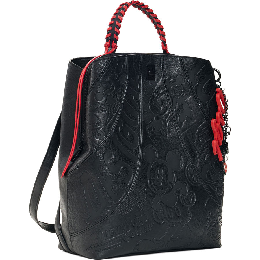 Desigual μαύρη τσάντα πλάτης Mickey Summy 26WAKP03