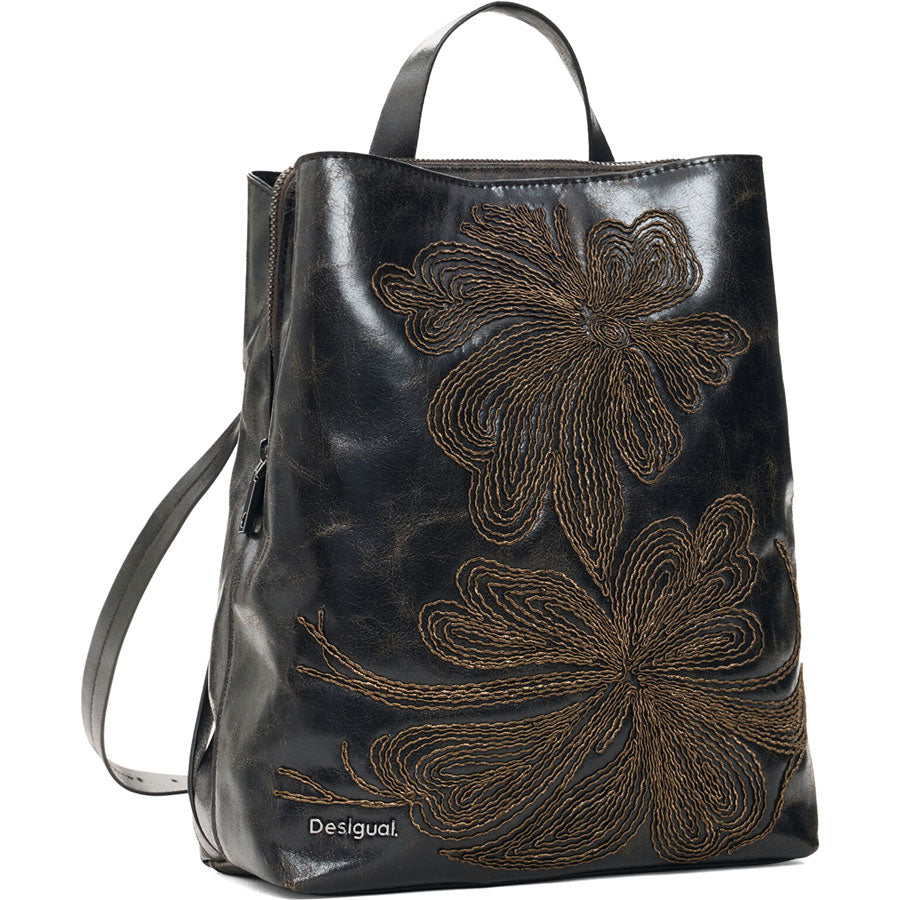 Desigual καφέ τσάντα πλάτης 26WAKP18