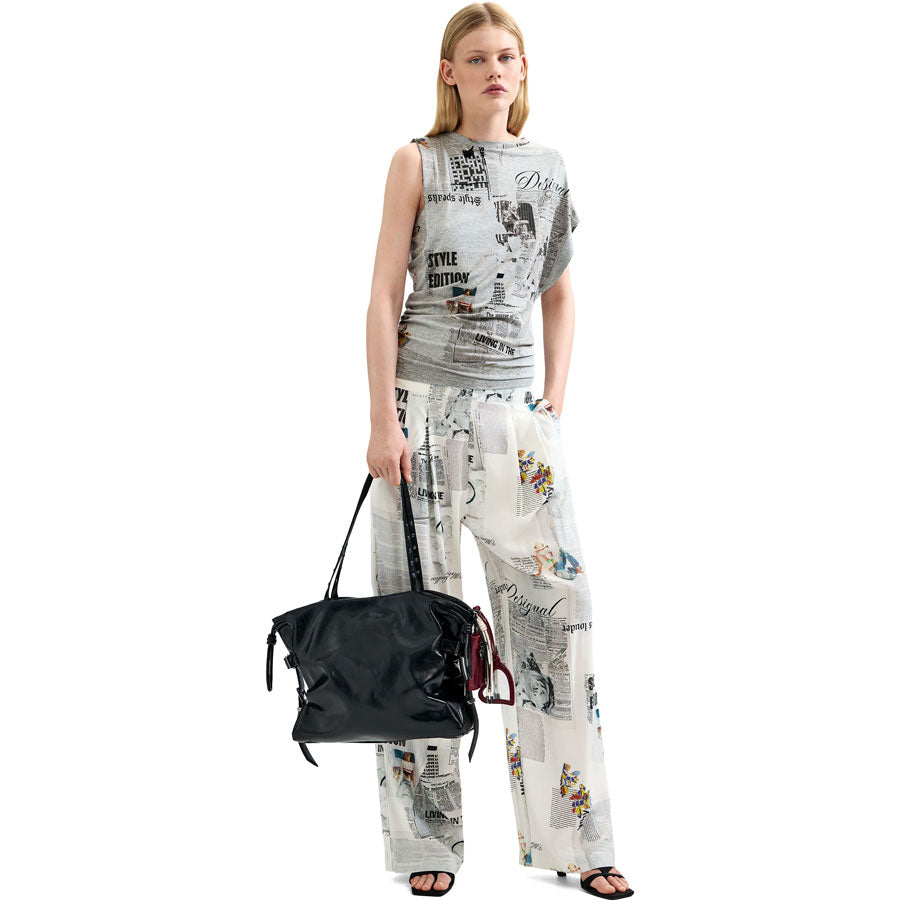 Desigual μαύρη τσάντα ώμου 26WAXP04