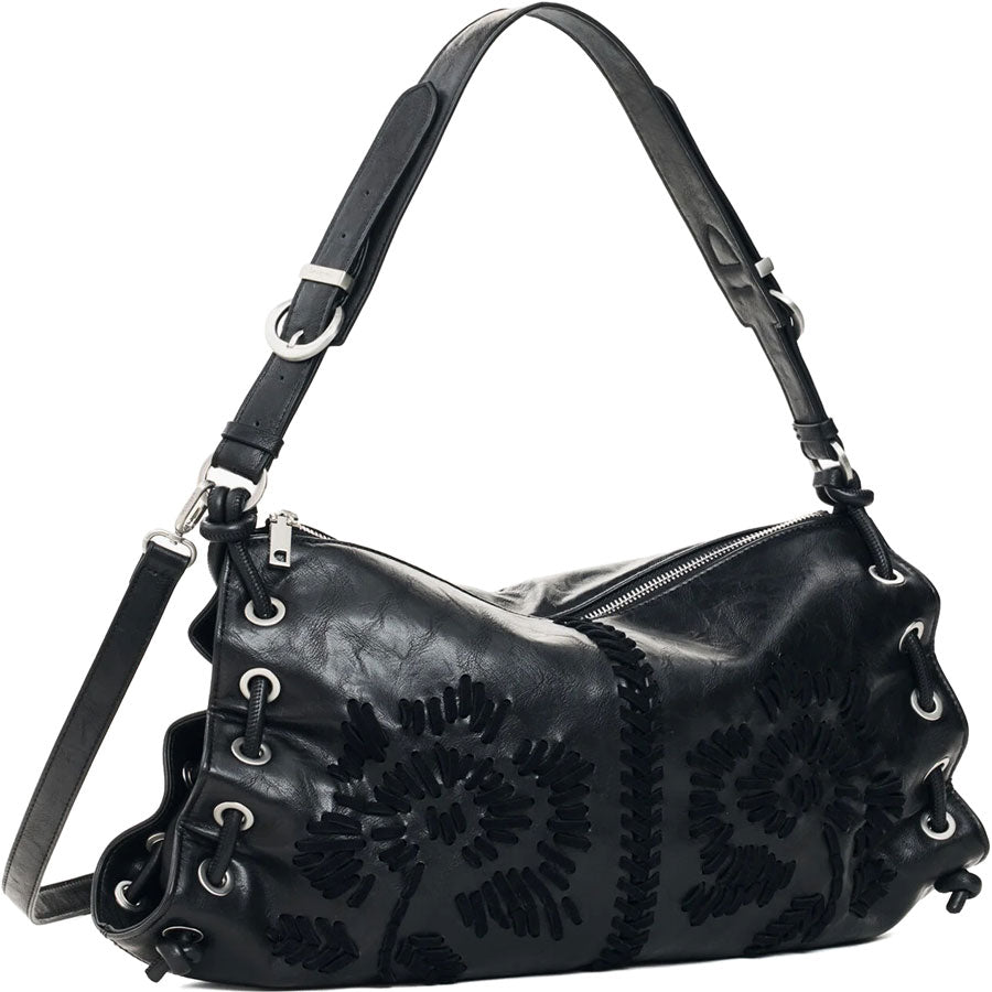 Desigual μαύρη τσάντα ώμου 26WAXP23