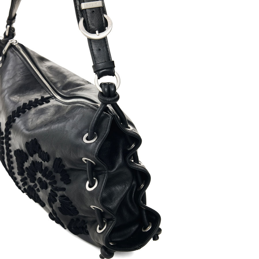 Desigual μαύρη τσάντα ώμου 26WAXP23