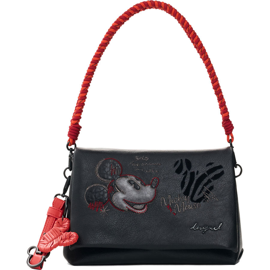 Desigual μαύρη τσάντα χιαστί MICKEY 26WAXP98