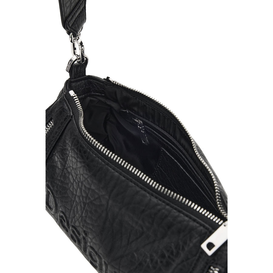 Desigual μαύρη mini τσάντα ώμου 26WAXP99