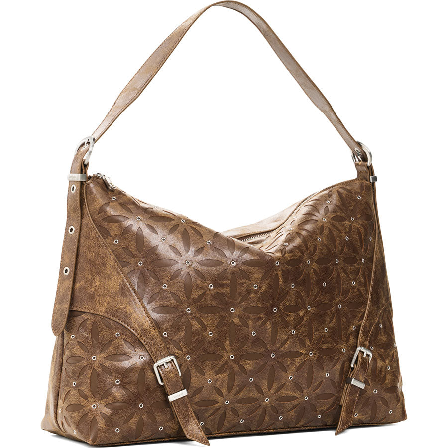 Desigual καφέ τσάντα ώμου 26WAXPAD