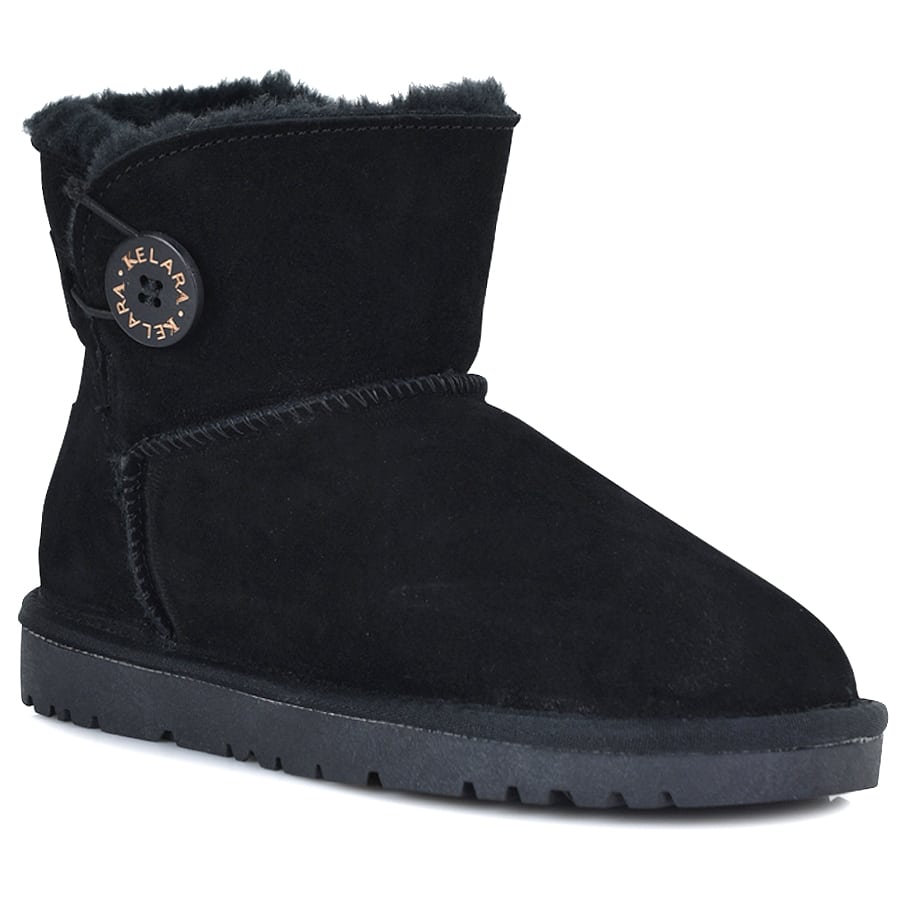 Μαύρο χαμηλό δερμάτινο Australian Boot Kelara 41204