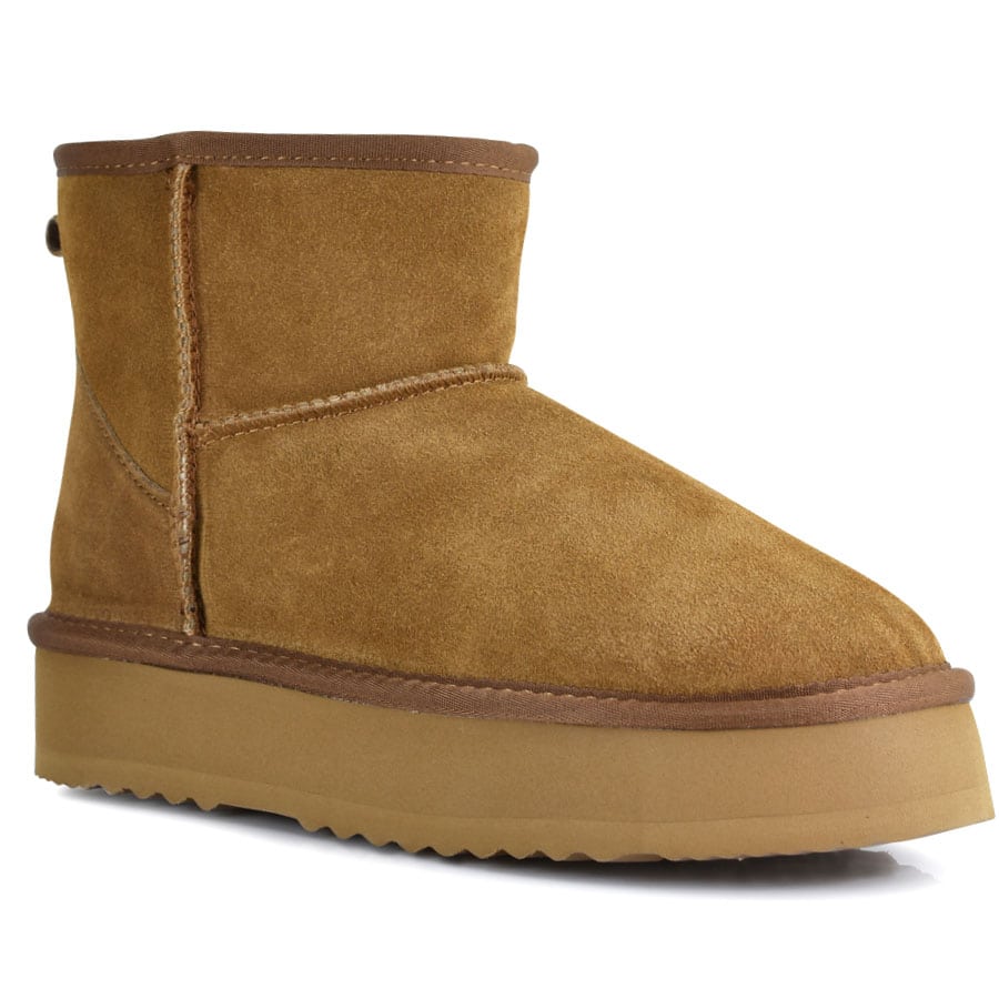 Καμελ δίπατο δερμάτινο Australian Boot Kelara 41210