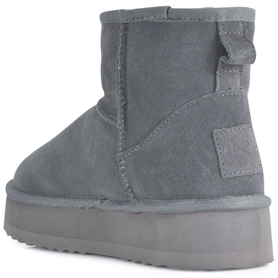 Γκρι δίπατο δερμάτινο Australian Boot Kelara 41210