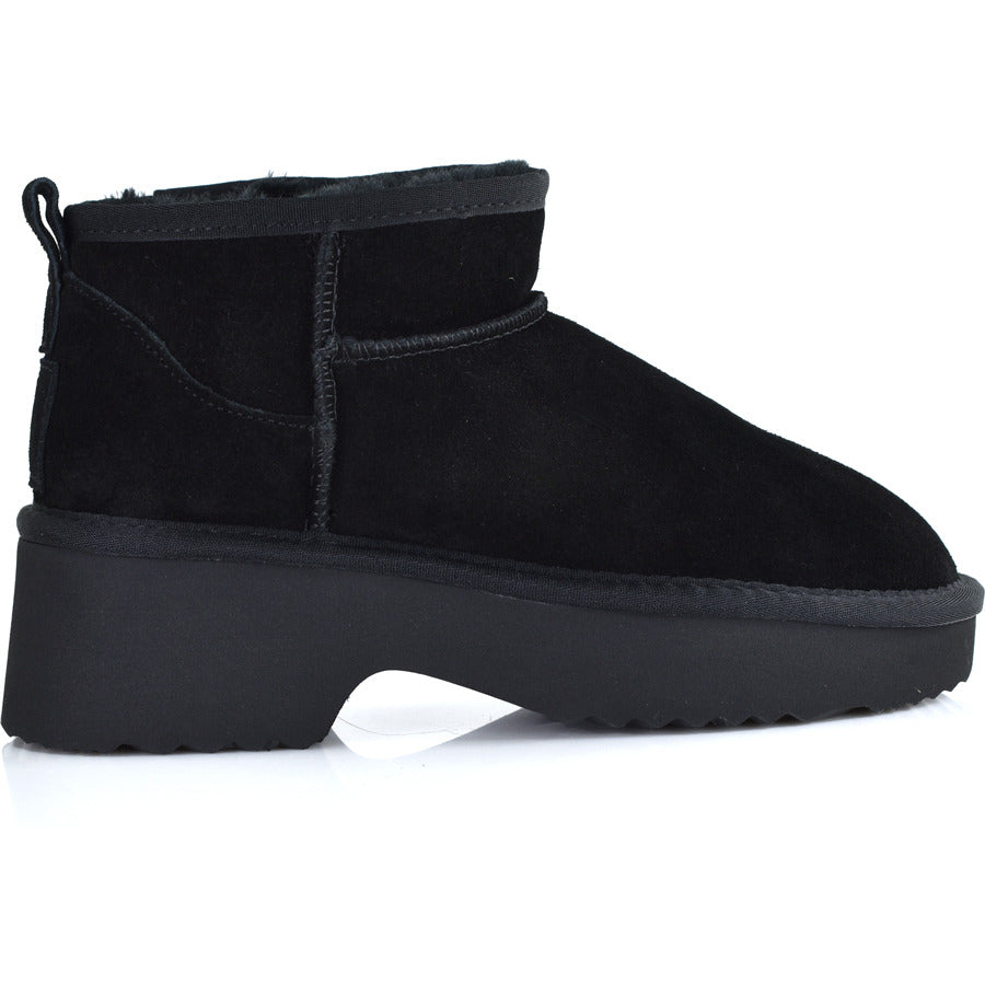 Μαυρο δερμάτινο Australian Boot Kelara 51304