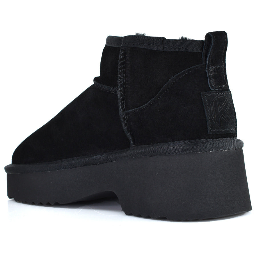 Μαυρο δερμάτινο Australian Boot Kelara 51304