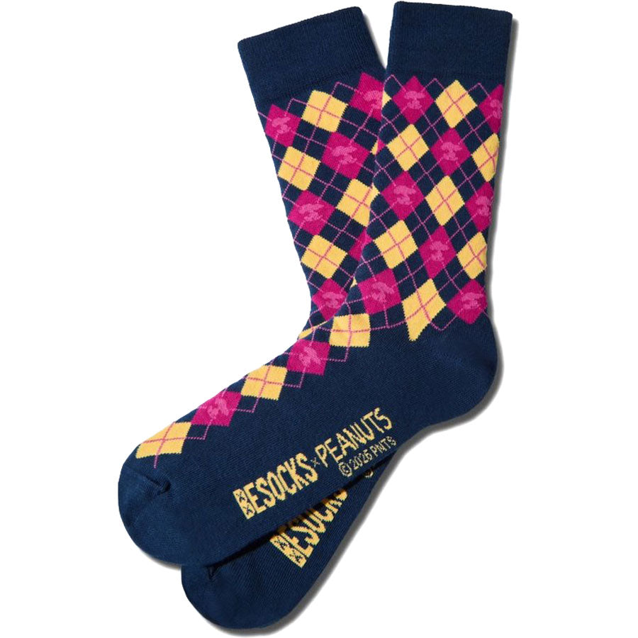 BeSocks μπλε κάλτσες Snoopy Diamond