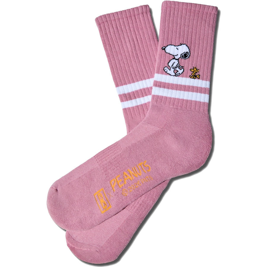 BeSocks ροζ κάλτσες Snoopy Stripe