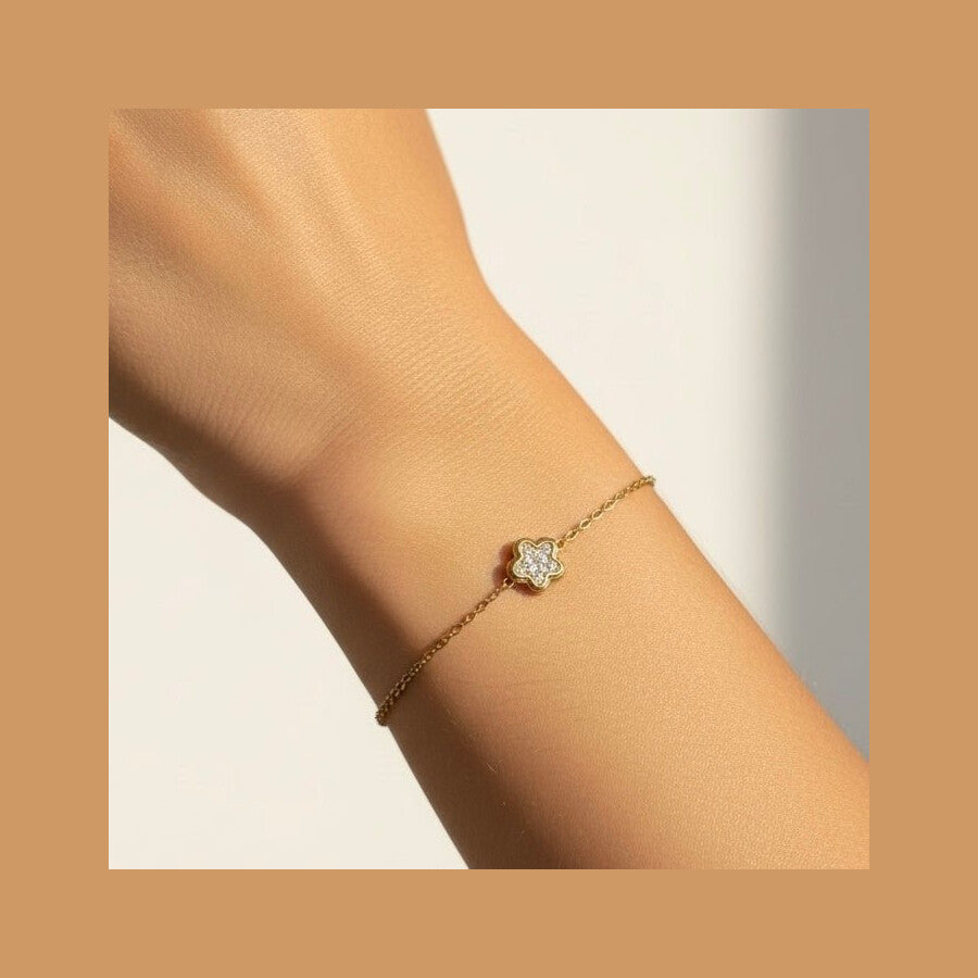 Duestelle βραχιόλι με επιχρύσωση 18K BLOOM