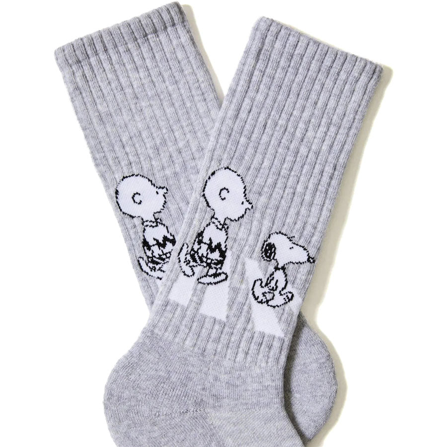 BeSocks γκρι κάλτσες Snoopy Walk
