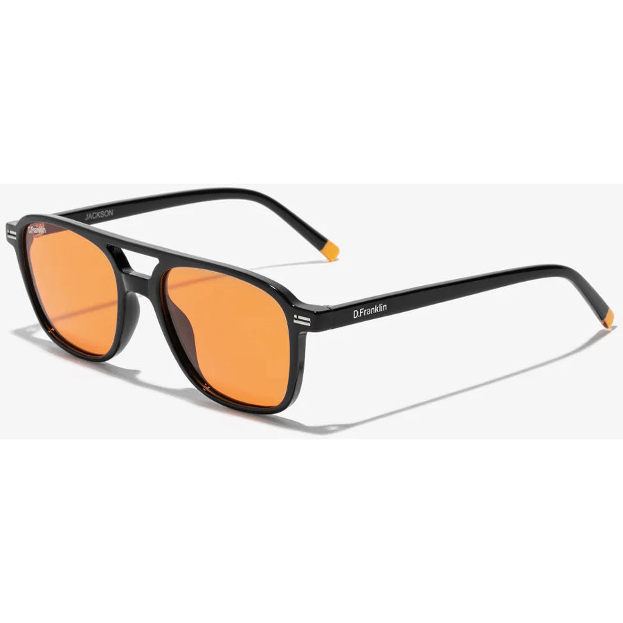 D. Franklin γυαλία ηλίου Jackson Square Shiny Black - Orange