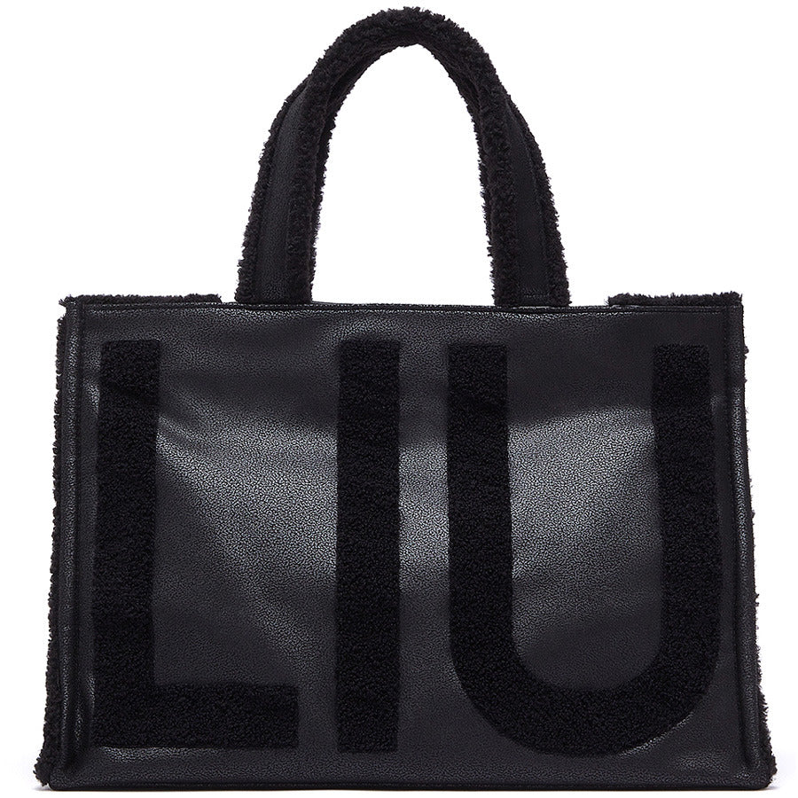 LIU JO μαύρη shopping bag 2F6037