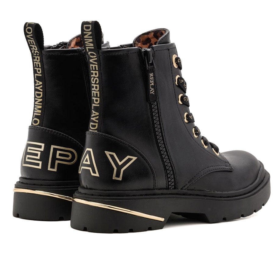 REPLAY μαύρο biker boot Joplin
