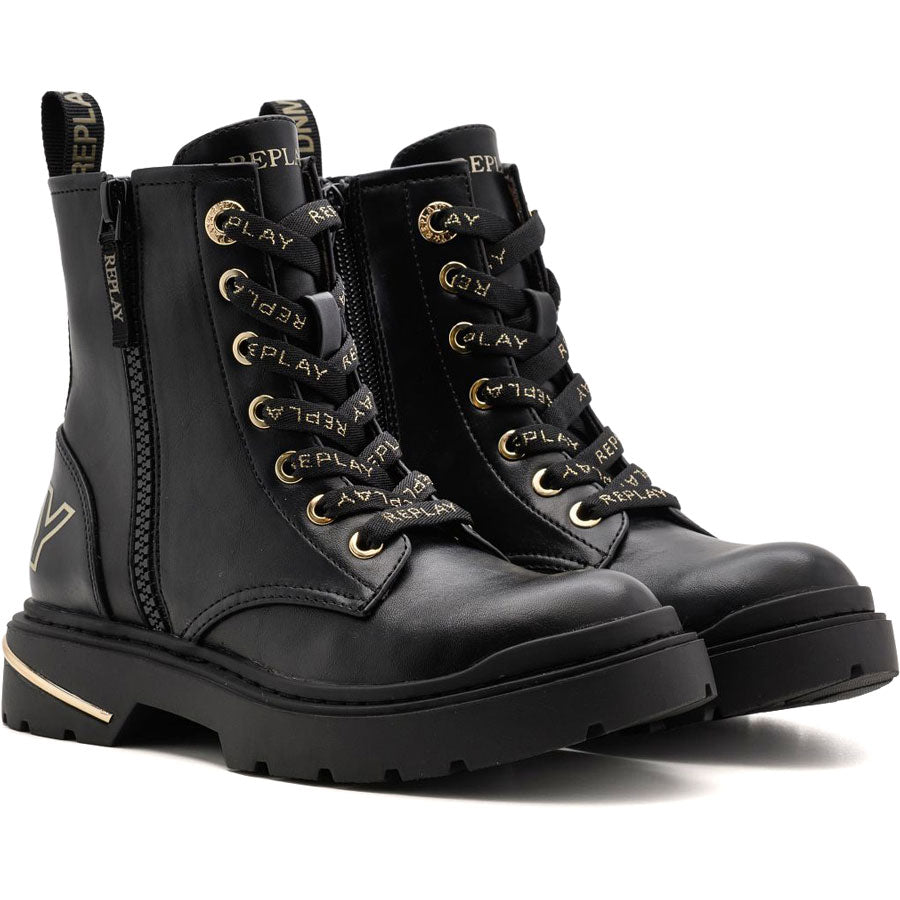 REPLAY μαύρο biker boot Joplin