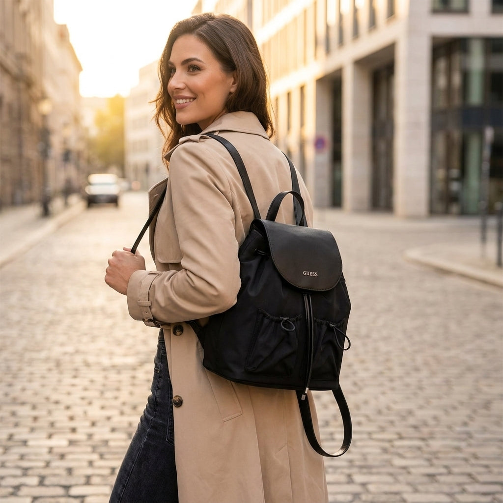 Guess μαύρο backpack SAGE