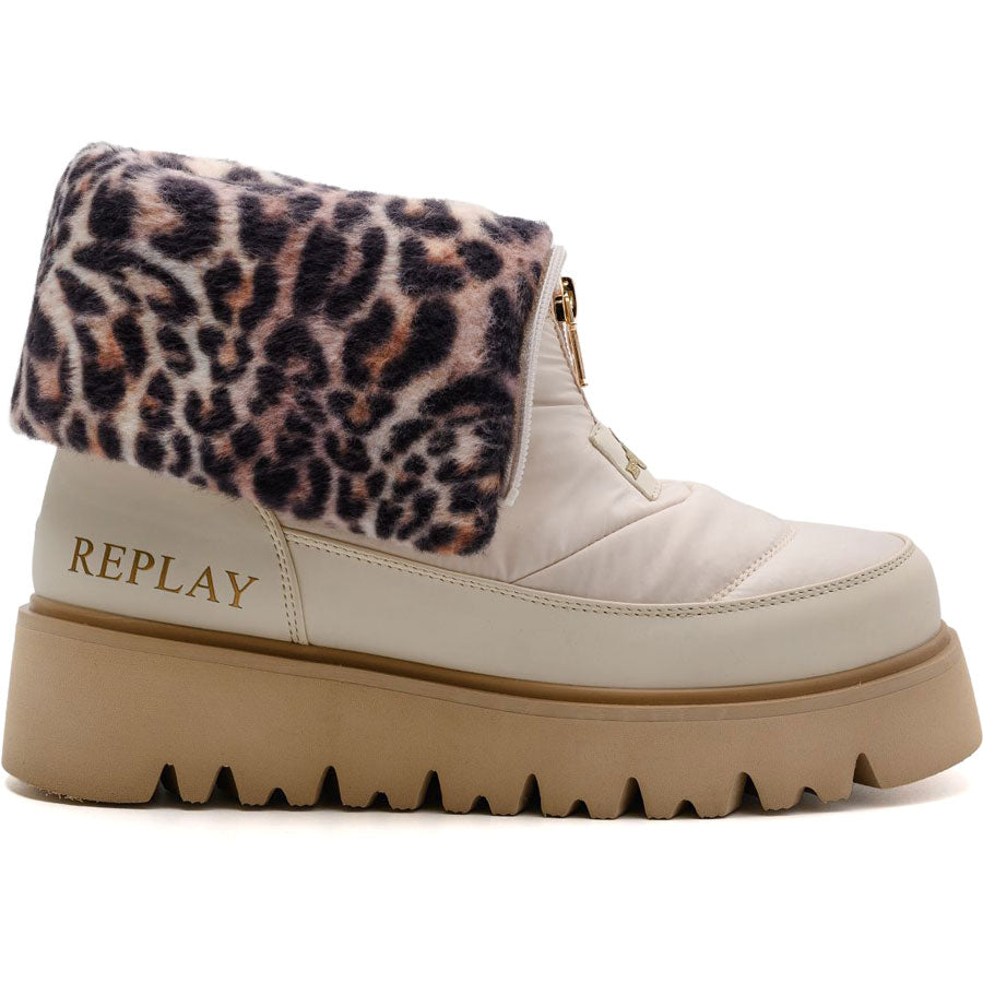 REPLAY μπεζ μποτάκι MELROSE FOLD