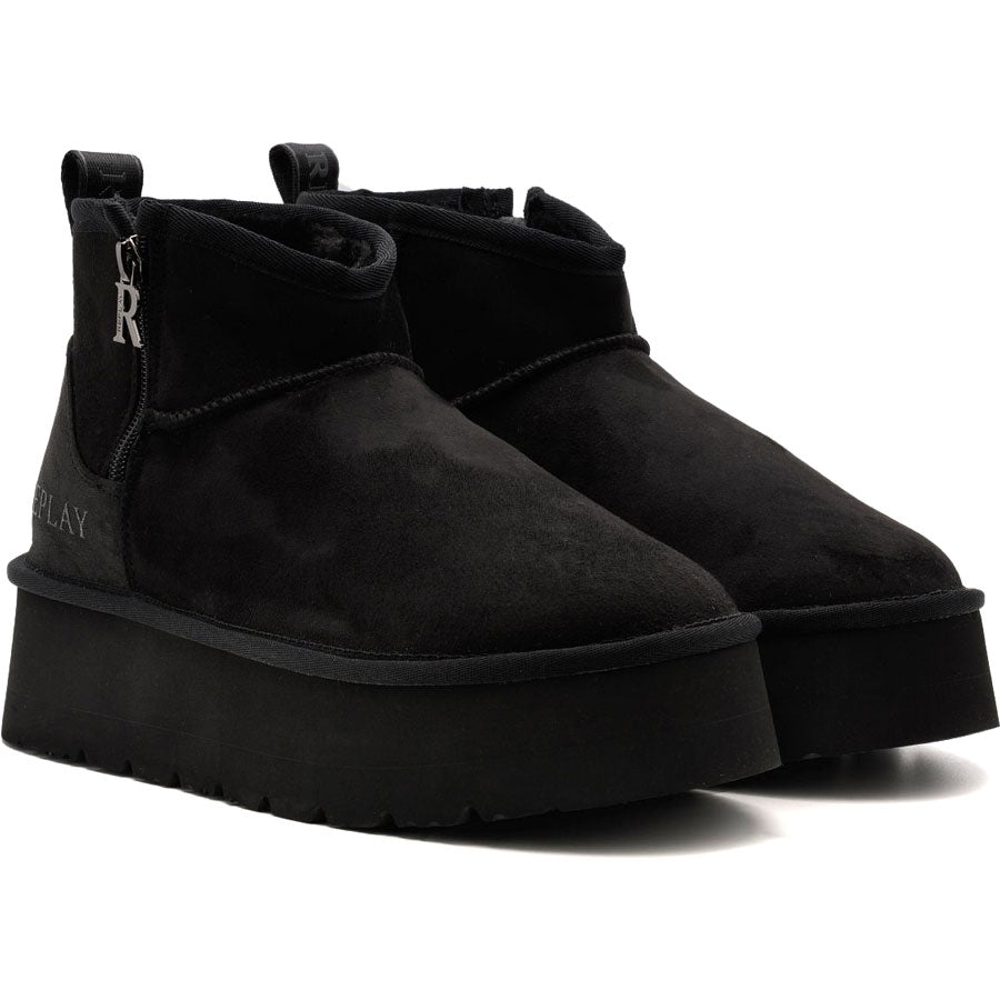 Replay μαύρο australian boot CHIC ZIP