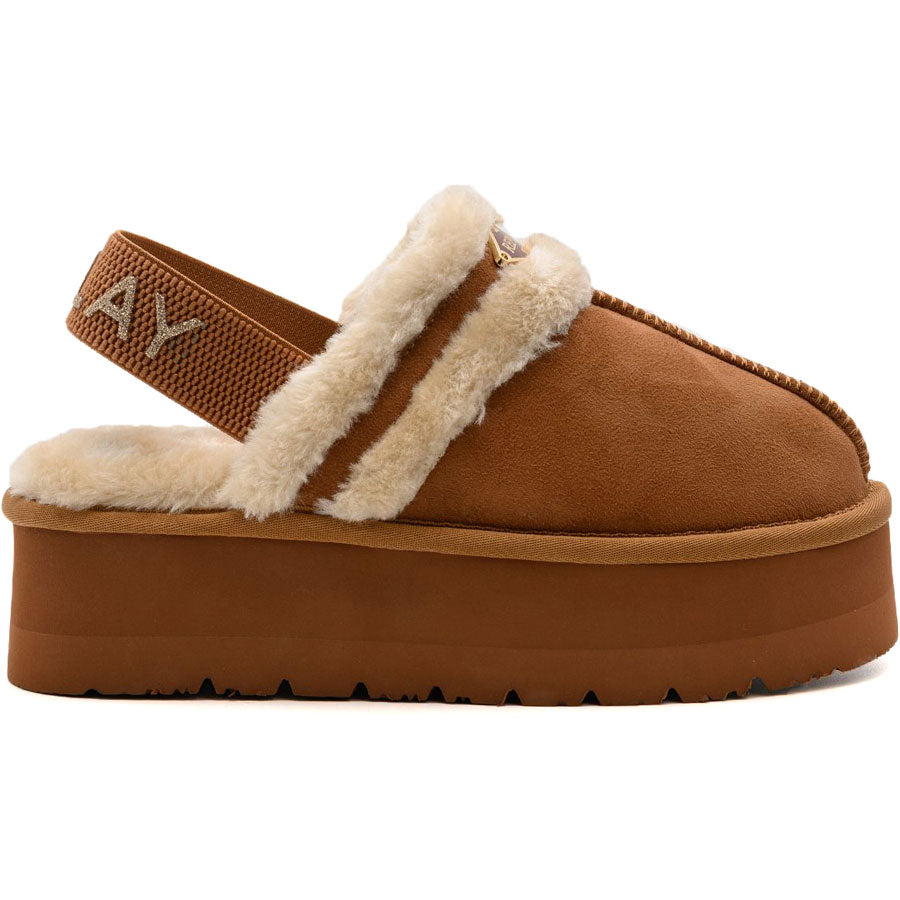 Replay καμελ γούνινο clog CHIC VIBE