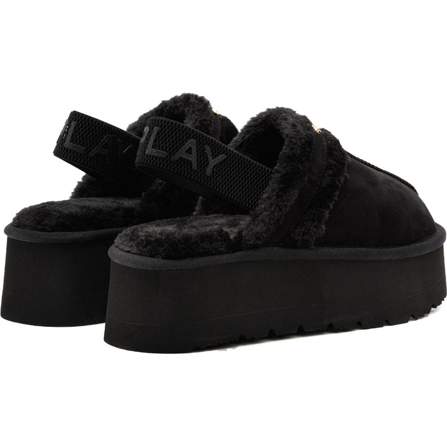 Replay μαύρο γούνινο clog CHIC VIBE
