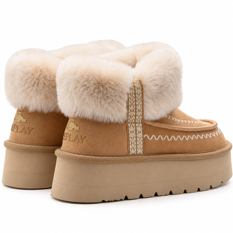 Replay μπεζ australian boot CHIC LAYCRA