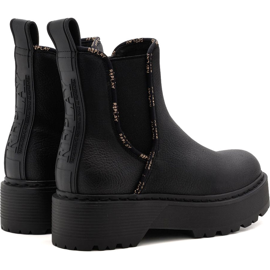 REPLAY μαύρο chelsea boot LUISA NOIR