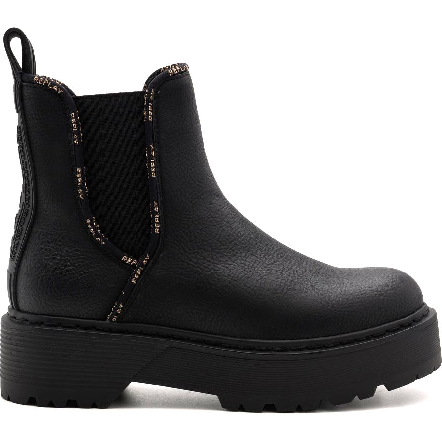 REPLAY μαύρο chelsea boot LUISA NOIR