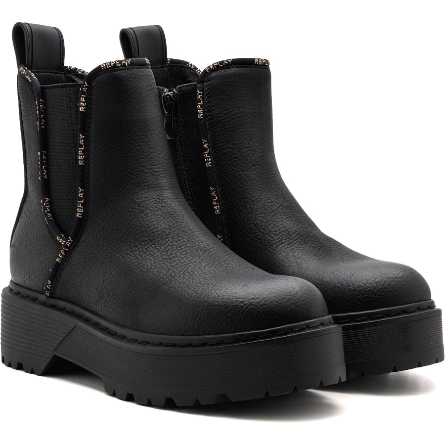 REPLAY μαύρο chelsea boot LUISA NOIR