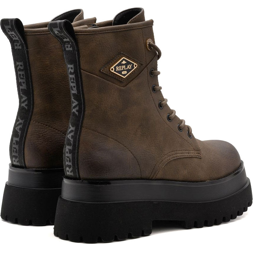 REPLAY καφέ biker boot ANY ICON