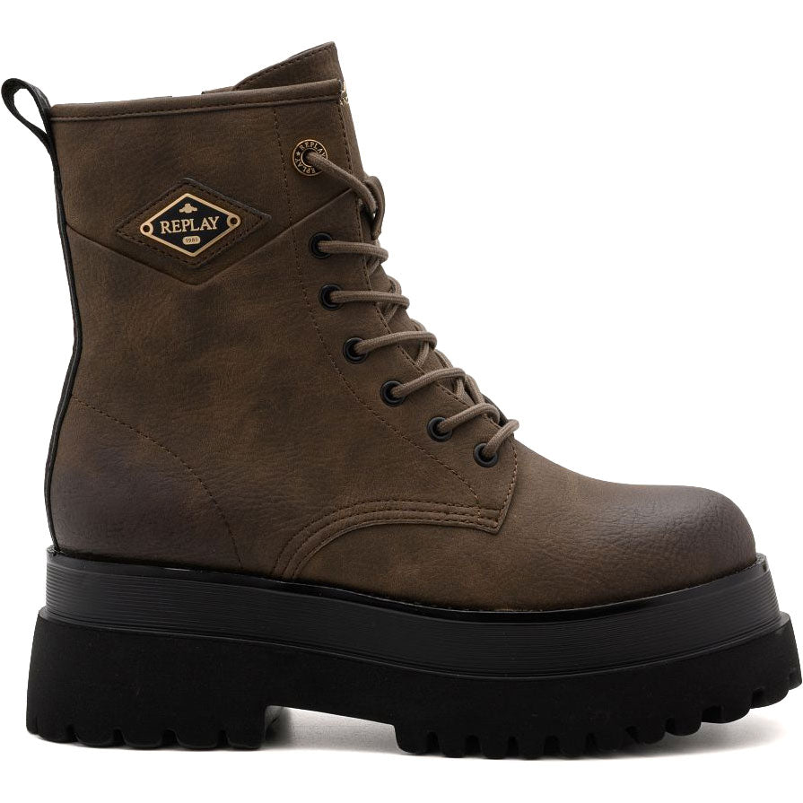 REPLAY καφέ biker boot ANY ICON
