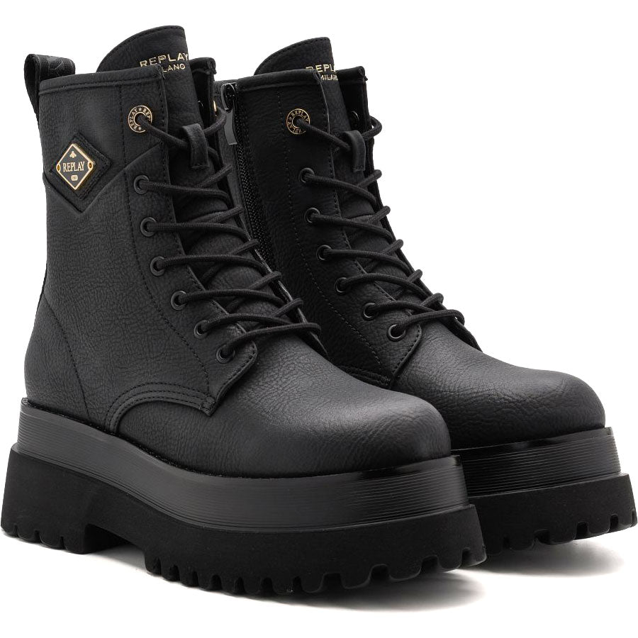 REPLAY μαύρο biker boot ANY ICON