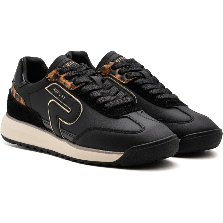 REPLAY μαύρο sneaker YARD W SLASH