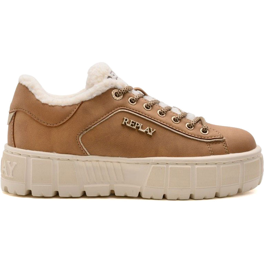 REPLAY κάμελ sneaker PAULETTE WARM