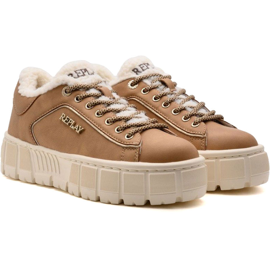 REPLAY κάμελ sneaker PAULETTE WARM