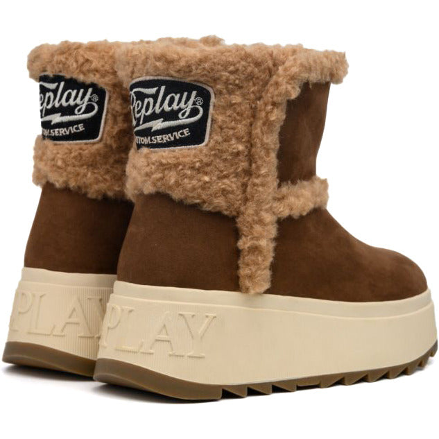 REPLAY καφέ snow boot VIXXI HAIR