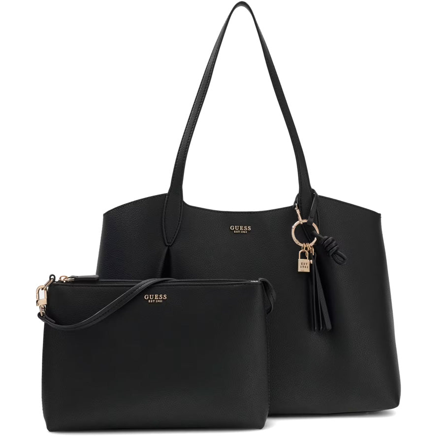 Guess μαύρη τσάντα ώμου Melody tote