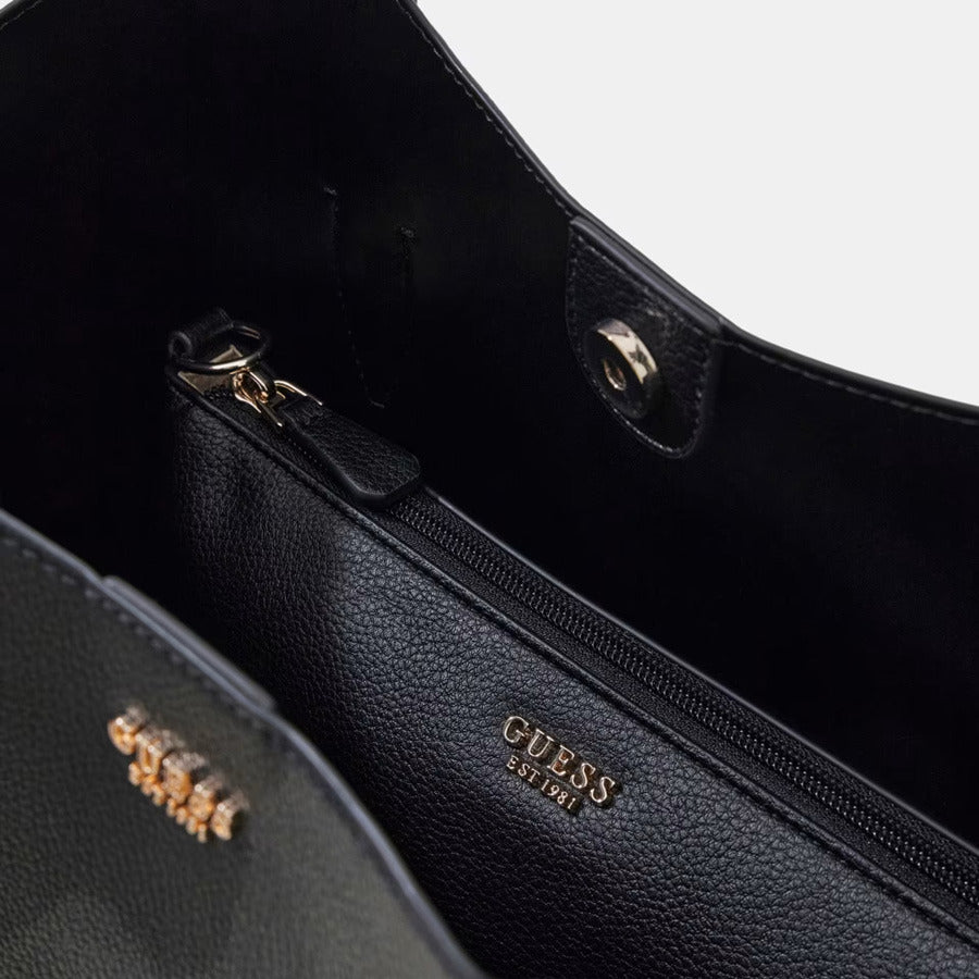 Guess μαύρη τσάντα ώμου Melody tote