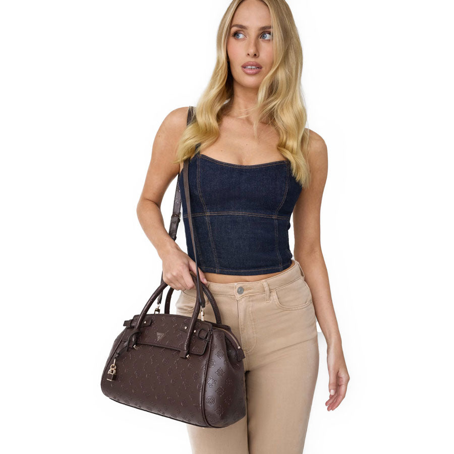 Guess καφέ τσάντα χειρός Diana Satchel