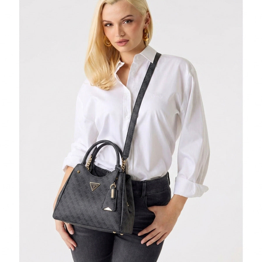 Guess ανθρακί τσάντα ώμου Meridian mini