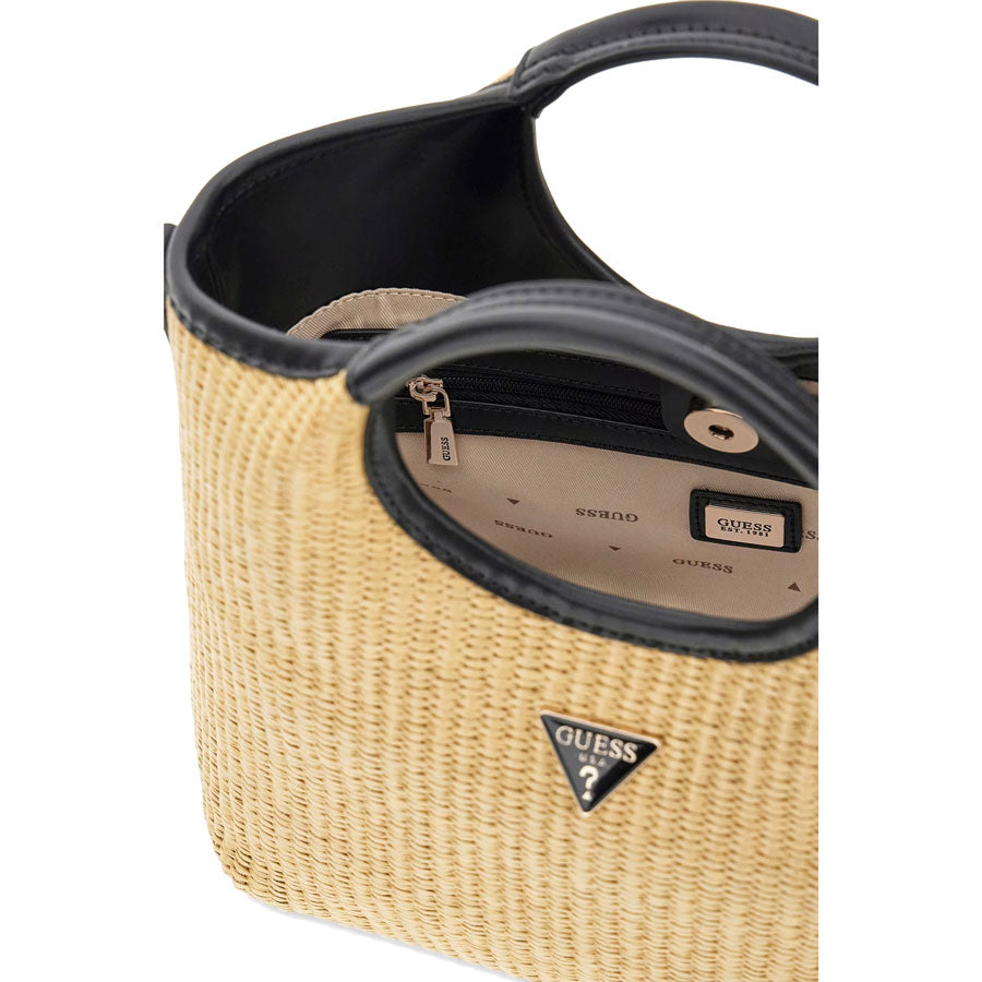 GUESS ψάθινη τσάντα ώμου Kirsten mini