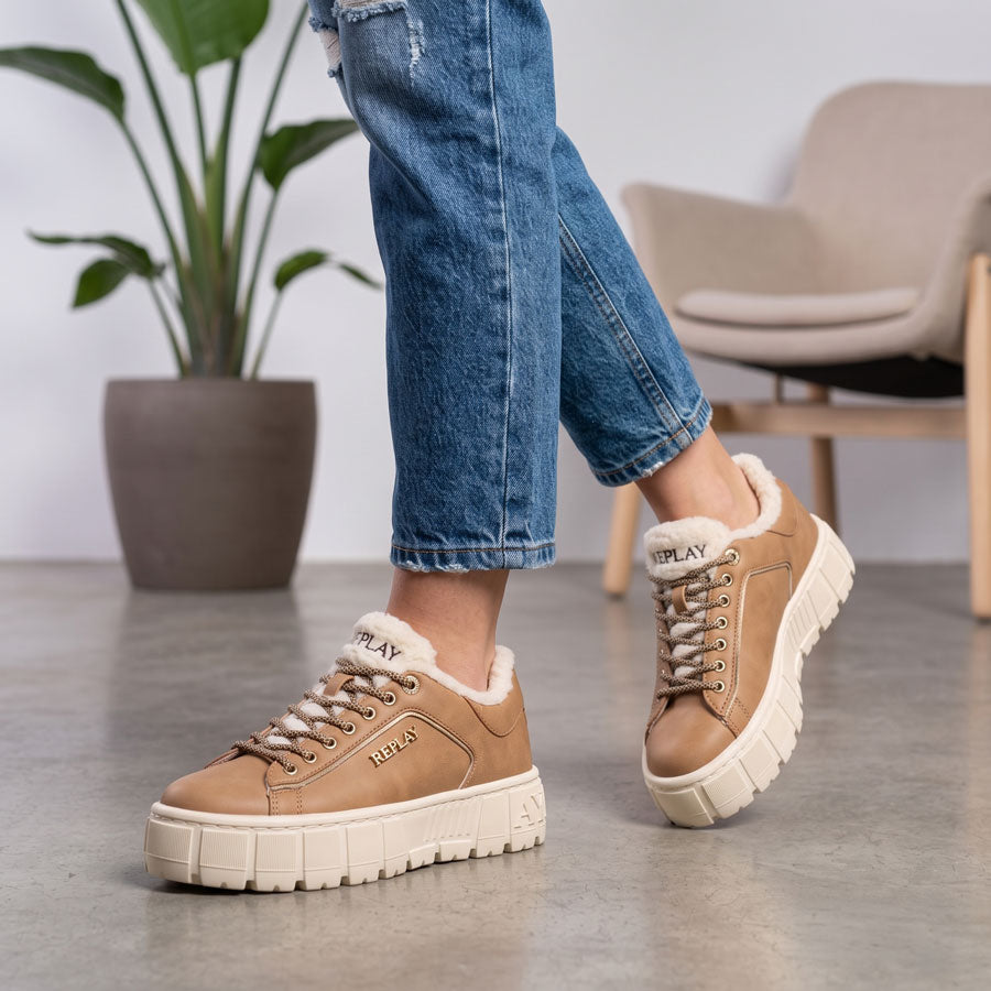 REPLAY camel sneaker PAULETTE WARM